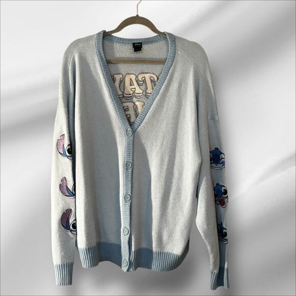 Hot Topic Disney Her Universe Stay Weird Lilo & Stitch Skimmer Slouchy Cardigan - Picture 1 of 12